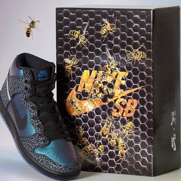 Nike SB Dunk High “Black Sheep Hornet” Special B - Picture 7 of 8